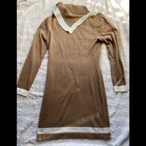 CALVIN KLEIN Sweater dress tan brown medium